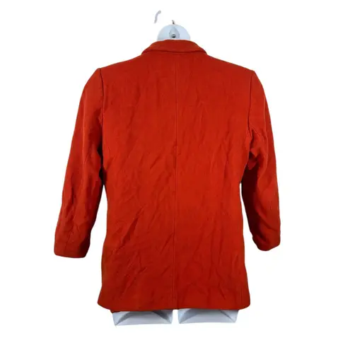 Harvé Benard Harve Bernard Vintage 80s Orange Blood Wool Cashmere Blend Blazer Size 12