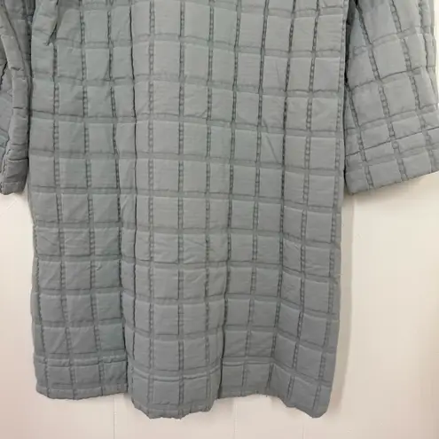 The Seea Seafoam Quilted Pullover Coat Jacket Blue