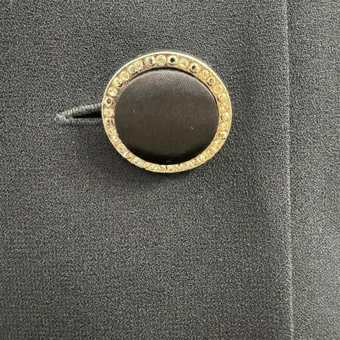 Vintage Rimini Black Short Sleeve Blazer Skirt Suit Professional Jacket Size 4