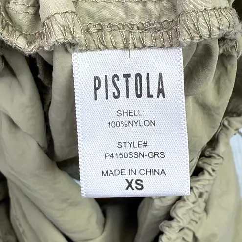 Pistola Savanna Windbreaker Short Size XS Khaki Olive Tan Shorts Pull On Sporty