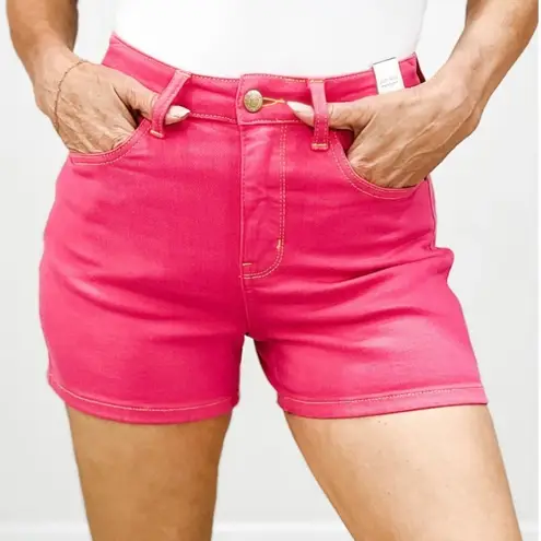 Judy Blue Judy Blue Hi-Rise Garment Dyed Magenta Shorts NWT - Size XL