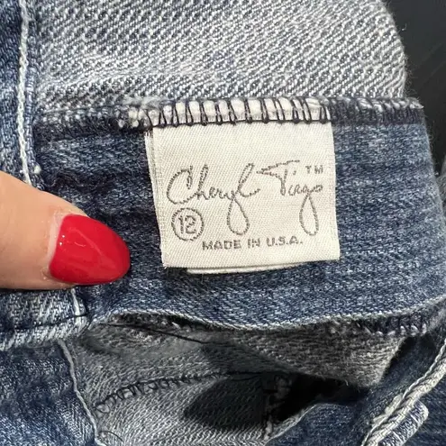 Cheryl Tiegs Size 12 Jeans Vintage 70s Pleated Front Baggy Bareback High Rise Blue