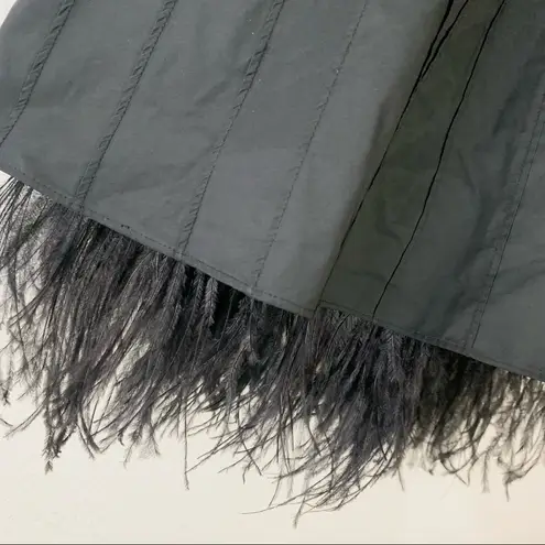 BCBGMAXAZRIA strapless feathers jewel detail dress Size 2