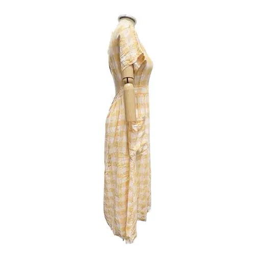 Christy Dawn The Jane Dress In Lemon Plaid size large