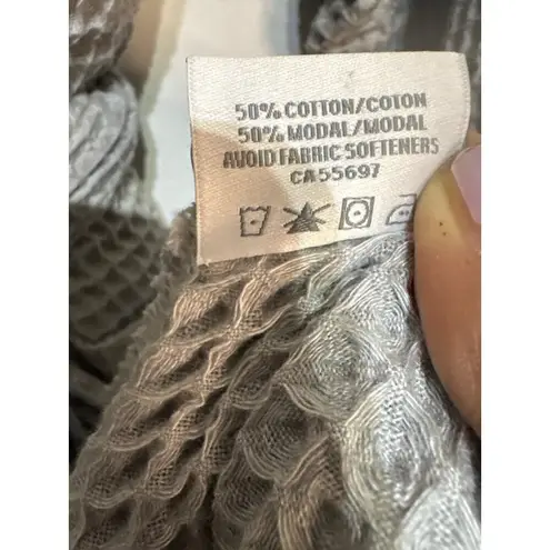 Parachute Unisex Waffle Robe Grey Bathrobe 100% Turkish Cotton Size XL Gray Size L