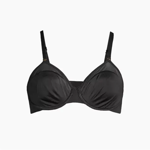 Le Mystere Satin & Mesh Unlined Bra 3316 Black 32B Black Size undefined