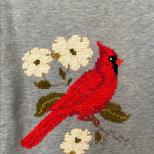st. john's bay Gray-blue Sweatshirt with Cardinal Embroidery medium thumbnail 2