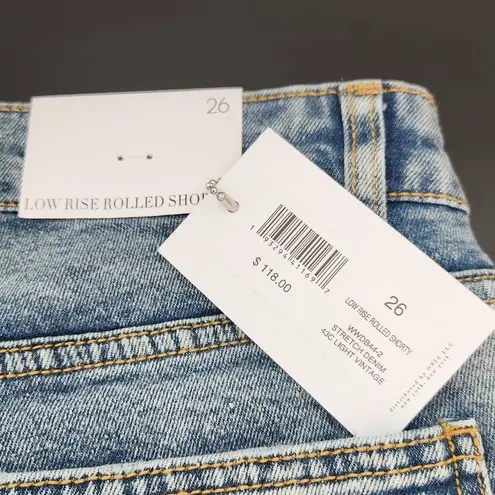 We Wore What Denim Cuffed Shorts NWT Size 26 Boho Distressed Jean Short