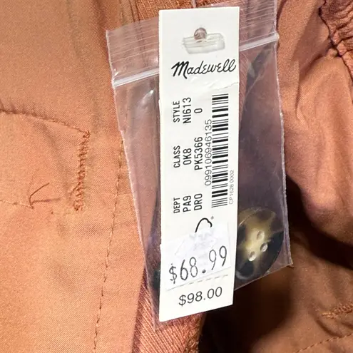 Madewell  Wide Leg Pleated Pants Womens Size 0 Fair Trade Factory N613 Clay