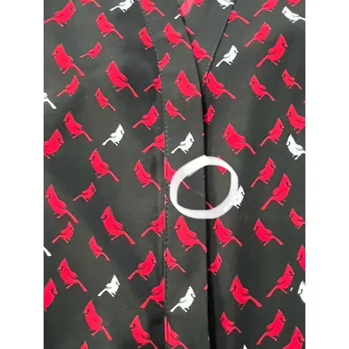 Catherine’s Long Sleeve Black Red Cardinal Blouse Pullover Loose Plus Size 2X