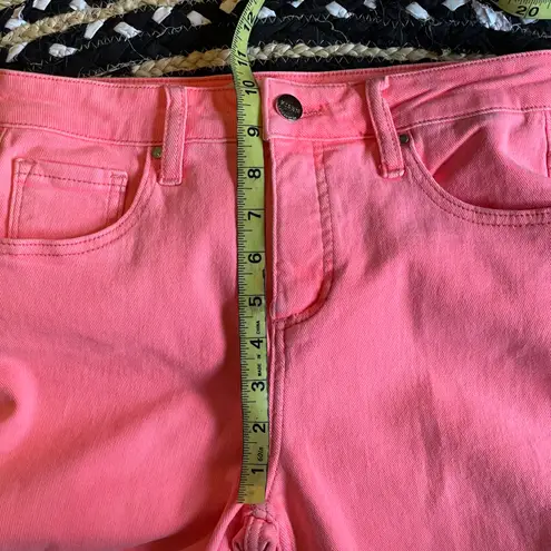 Risen High Rise Wide Leg Hot Pink Cargo Stretchy Jean Size 3/26