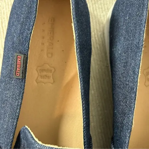 Emerald Label Denim Loafers Slip