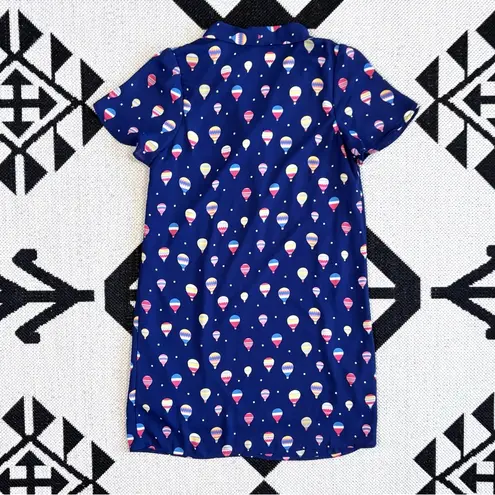 Moon Collection The Hot Air Balloon Tie Neck Mini Shift Dress Small