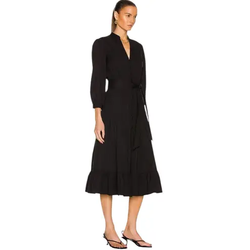 Veronica Beard - NWT Izie Poplin Midi Belted Button Front Puff Sleeve Sz 10