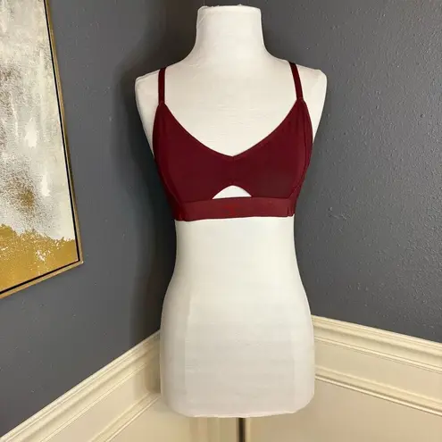 Richer Poorer Adjustable Cut Out V Neck Bralette Red Size L