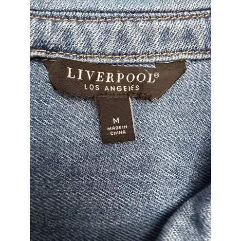 Liverpool Jeans Company Liverpool Los Angeles Denim Sleeveless Button Front Shirt Women's M