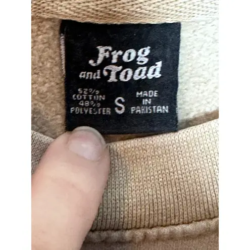 Frog and Toad Sweatshirt Tapestry Crewneck Casual Tan Pullover Size S Unisex