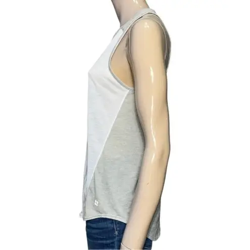 Sweaty Betty  Women’s Size M White Heather Gray Reflective Sleeveless Tank Top