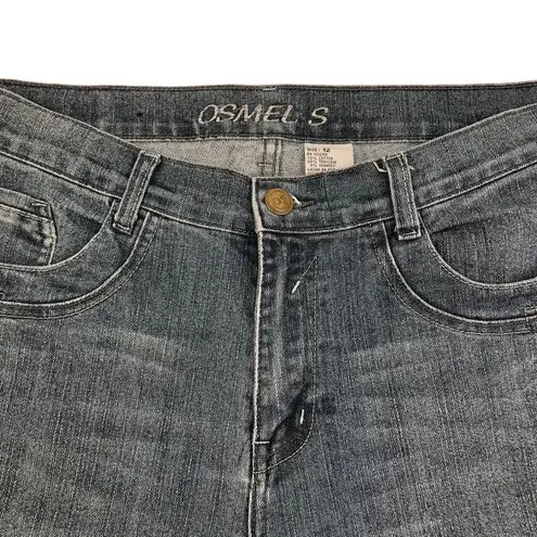 OSMEL S VTG Jeans Women Sz 12 Blue Classic Grunge Retro Rare Whimsygoth Y2K