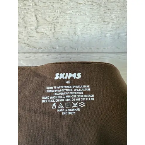SKIMS  Bandeau Bra Top Oxide Brown Seamless Comfort Size 4X
