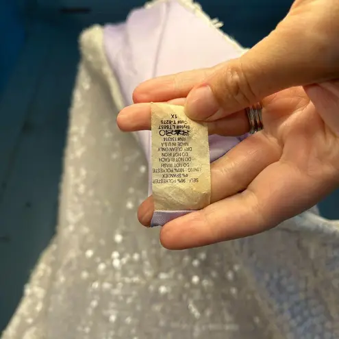 “Black Gold” Elegant Sequin Embellished Ivory Blouse | Size 1x White