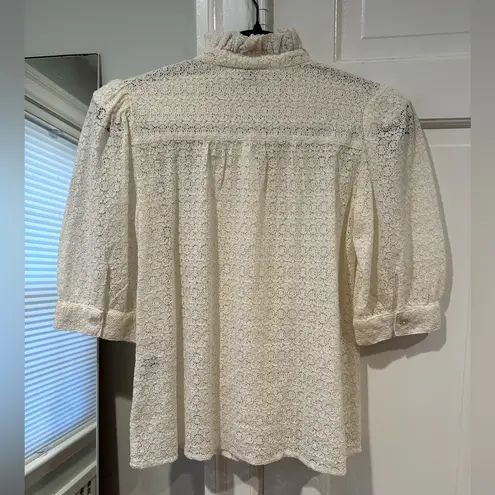 Sézane Petite Mendigote Bertha lace top