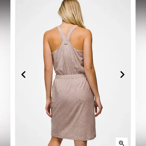 prAna Women’s Kamen Willow Sharkstooth midi tank dress Elastic waist NWT Large