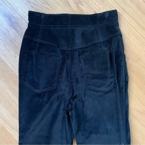 Rebecca Taylor NWT Soft Black High Waisted Velvet/Velveteen Pants Size 6