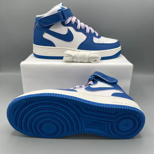 Nike Women Air Force 1 ‘07 Mid White/Sail/Doll/Military Blue