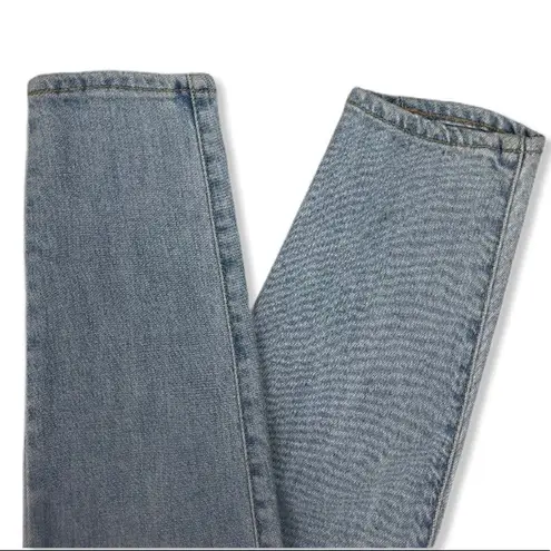 Siwy Hannah Skinny Light Wash Embroidered Quote Distressed Jeans 7 Day Weekend Size 27