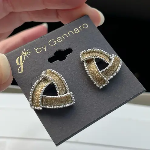 Gennaro chunky triangular sparkly gold