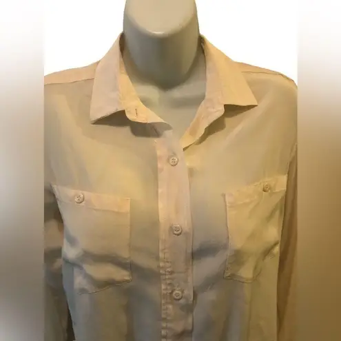 VTG 80’s New York Saint Pierre 100% SILK Blouse Skirt Set Ivory Sz. 8 Business