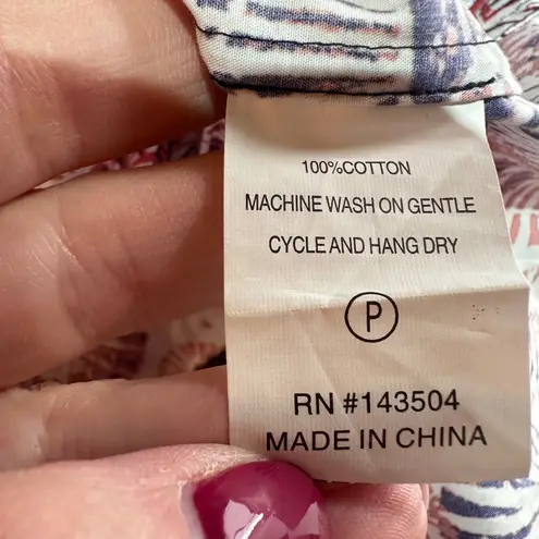 Marie Oliver Womens Sparkler Kara Print Tiered Flutter Sleeve Dress Size S