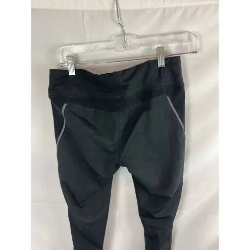 Lucy Activewear Lucy Womens Lucy Tech Black Small Slit Split Mesh Leggings Medium