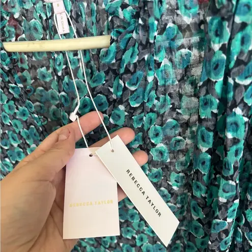 Rebecca Taylor NWT Climbing Rose Silk-Blend Blouse