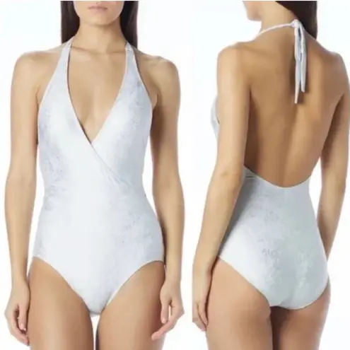 Carmen Marc Valvo NWOT Wild Story Halter One-Piece Swimsuit