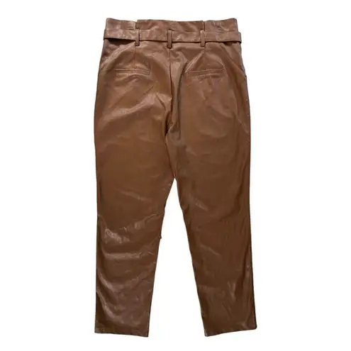 Lucy Paris womens faux leather pleated casual pants