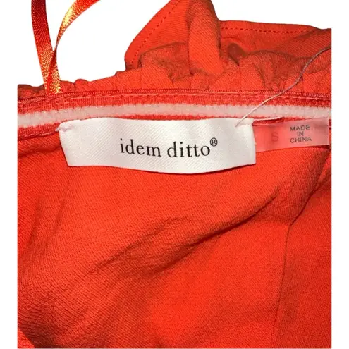 idem Ditto  100% Cotton Corset Back Ruffle Tube Crop Size S