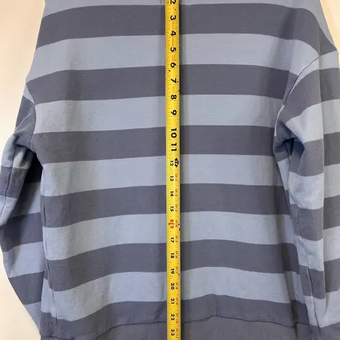 ZYIA Active blue dusty striped crewneck sweatshirt Long Sleeved Women’s XL