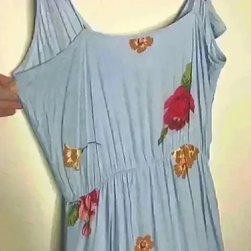 Leith  sky blue‎ floral high low ruffle front dress Sz S - Image 8