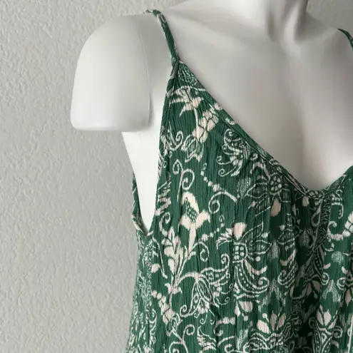 Millibon USA Millibon green floral paisley cropped wide leg jumpsuit