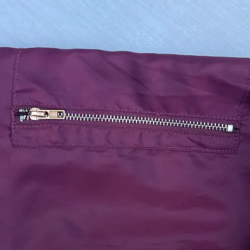 Say What? Say What Red Burgundy Maroon Bomber Zip Up Jacket