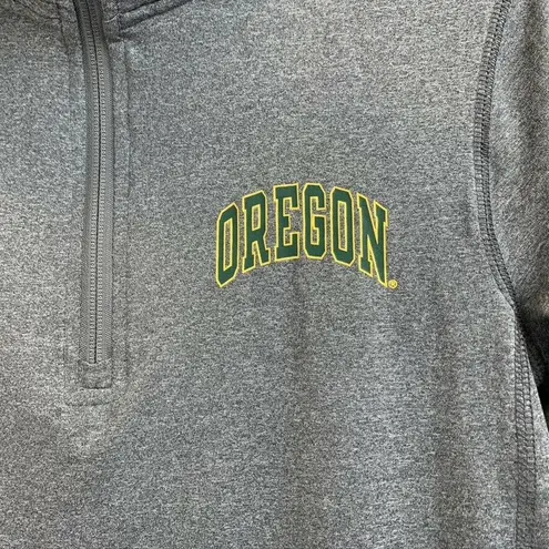 Russell Athletic Russell University of Oregon Gray 1/4 Zip Long Sleeve Shirt Pullover Size Small