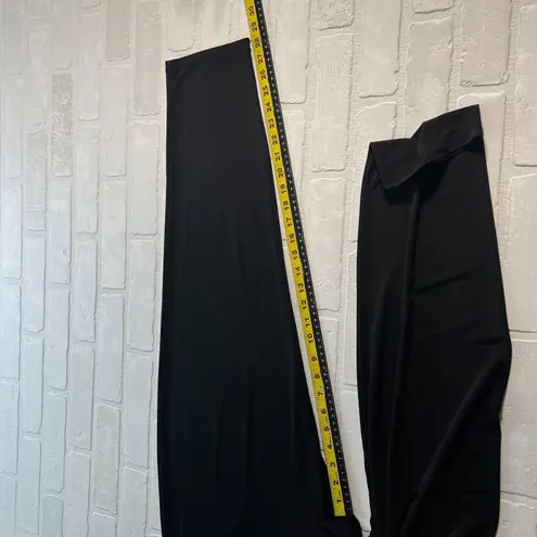 Clara Sun Woo Pants Womens Large Black Straight Leg Pull On Pocket Elastic Waist