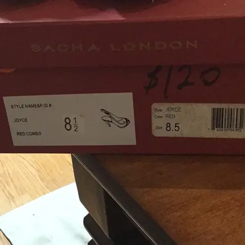 Sasha London Joyce Red Combo Shoes Pink Size 8.5