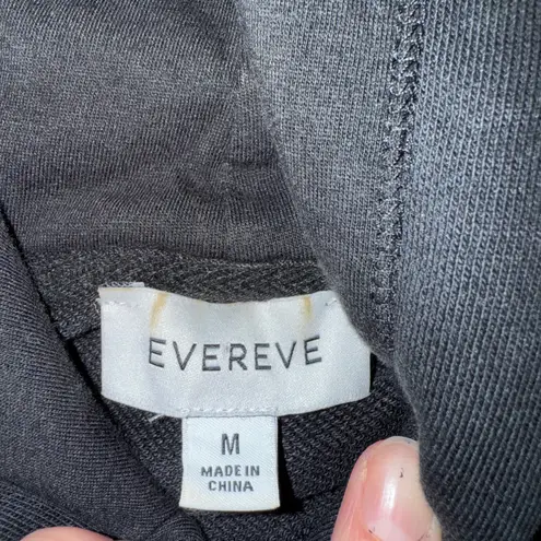 Evereve Black Sleeveless Hoodie Zipper Side Pocket Size M sweatshirt goth adjust