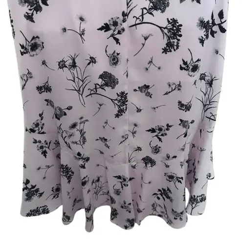 Aidan Mattox pink floral High Low Ruffled Chiffon dress size 0