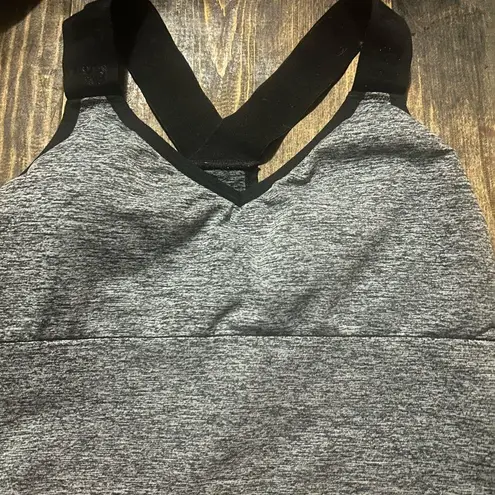 PINK - Victoria's Secret Victorias Secret PINK Sport Size Medium Black &  Gray Lightly Lined Seamless Bra - Image 1