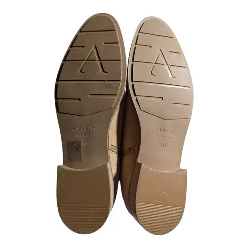 Aquatalia Raleigh Beige Water Resistant Suede Almond Toe Woven Ankle Boots Sz 10