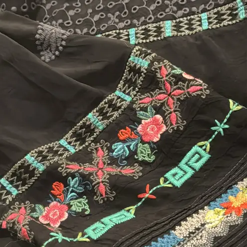 Johnny Was embroidered crochet Ridden tiered dress NWT RARE